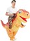GOOSH Inflatable Ride on Dinosaur Orange Halloween Costume for Kids and Adults